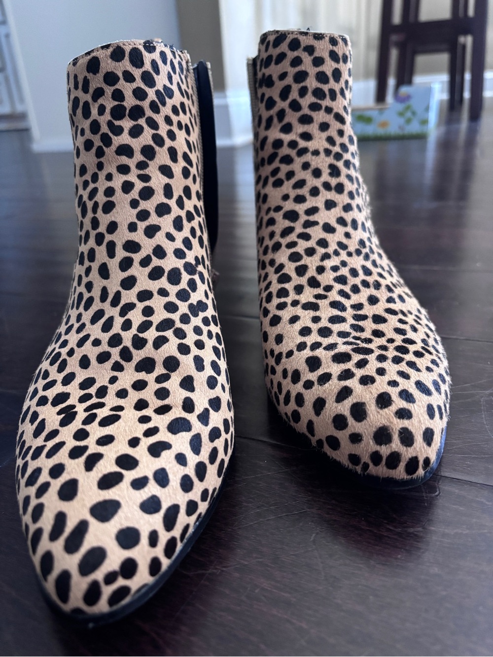 GAP Leopard-Print Ankle Booties in Tan and Black